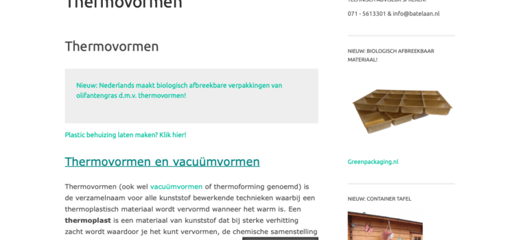 Thermovormen.com naar 7.000 bezoekers Thermovormen.com naar 7.000 bezoekers